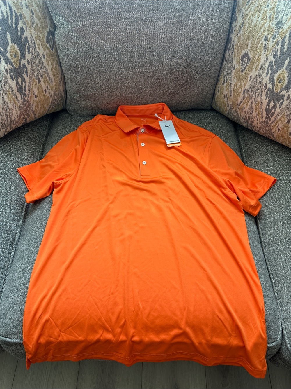 Puma Men’s Bright Orange Polo Shirt